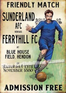 Sunderland v Ferryhill Athletic poster Saturday 13th November 1880