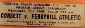 Consett v Ferryhill Athletic 1969-70. 