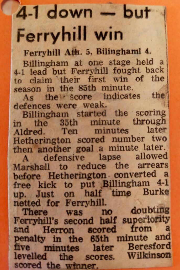 Ferryhill 5 Billingham 4