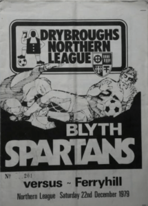 Programme from Blyth Spartans v Ferryhill Athletic, 22nd December 1979. Blyth finished as Champions