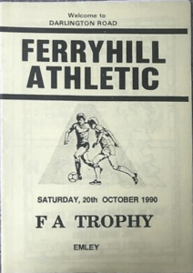 Programme of the FA Trophy 2nd Qualifying Round game versus Emley 